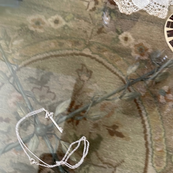 925 Sterling Diamond Key Pendant Necklace - Picture 10 of 10